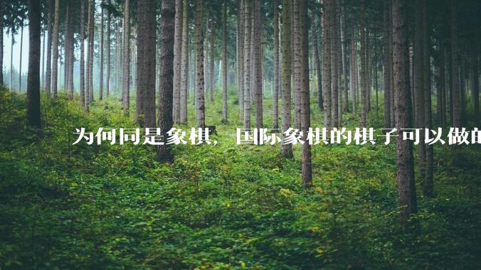 为何同是象棋，国际象棋的棋子可以做的那么有设计感，而中国象棋的棋子形式似乎比较单一？