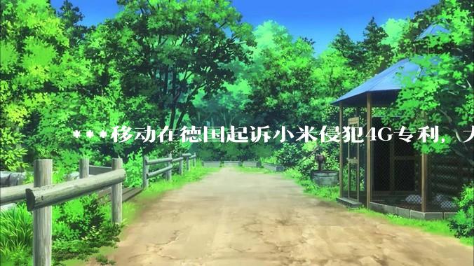 ***移动在德国起诉小米侵犯4G专利，大家如何看待此***？