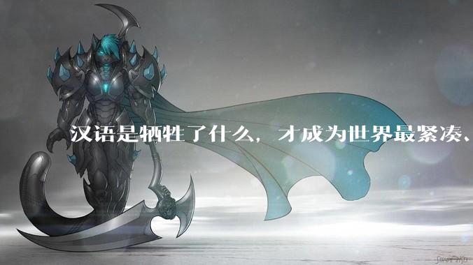 汉语是牺牲了什么，才成为世界最紧凑、最高效的语言？